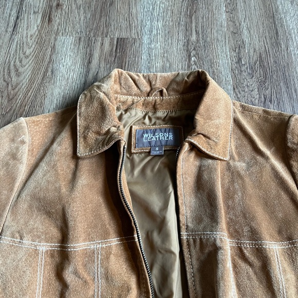 EUC Wilson’s Leather Tan Suede Zip Front Jacket - Picture 4 of 11